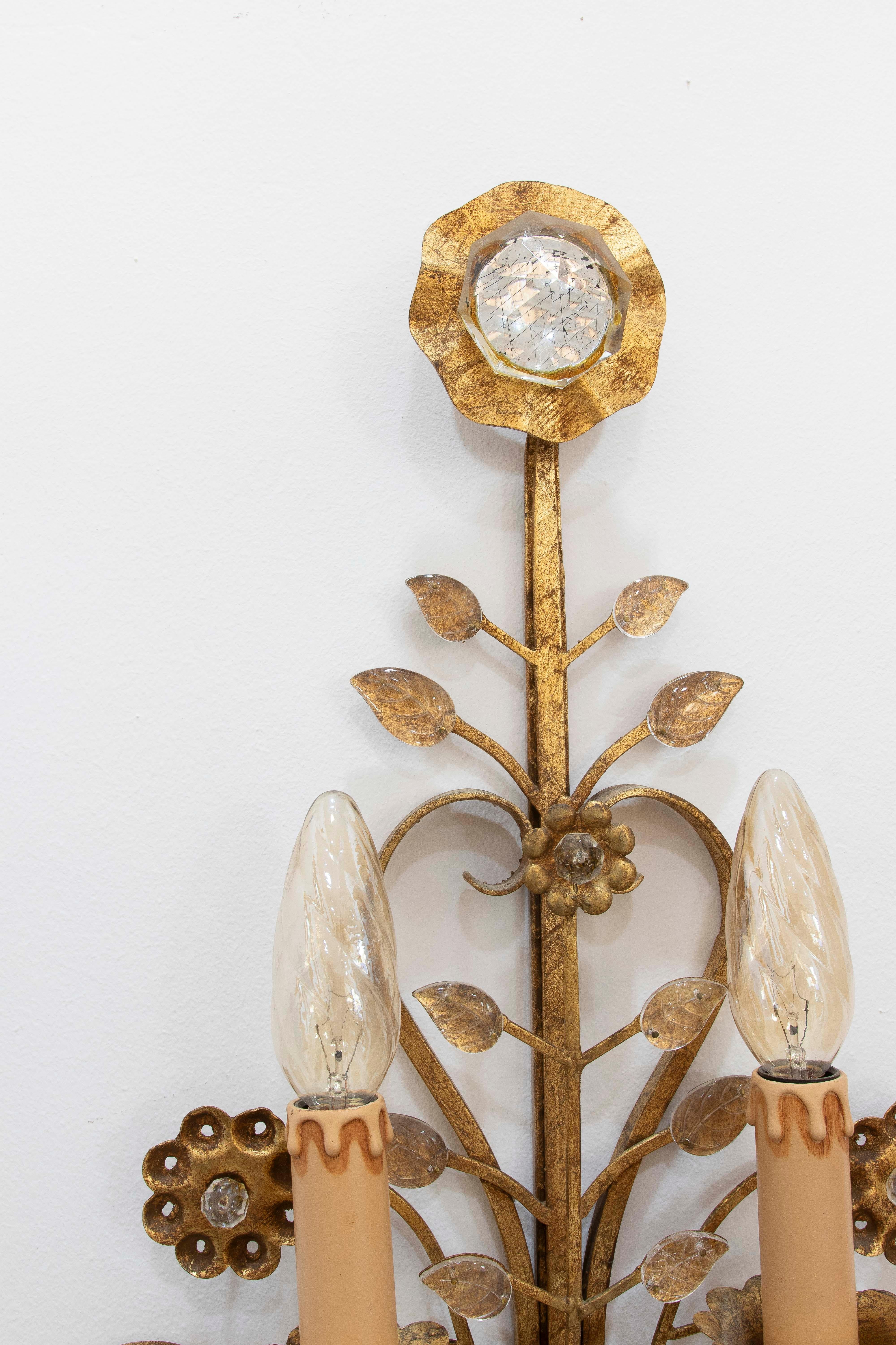 1950s Maison Bagues Italian Wall Sconce For Sale 2