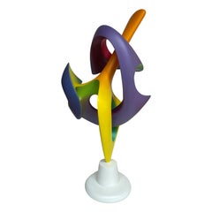 Apocalypse, Abstract Sculpture, Brightly Colored Geometric Intertwined Form