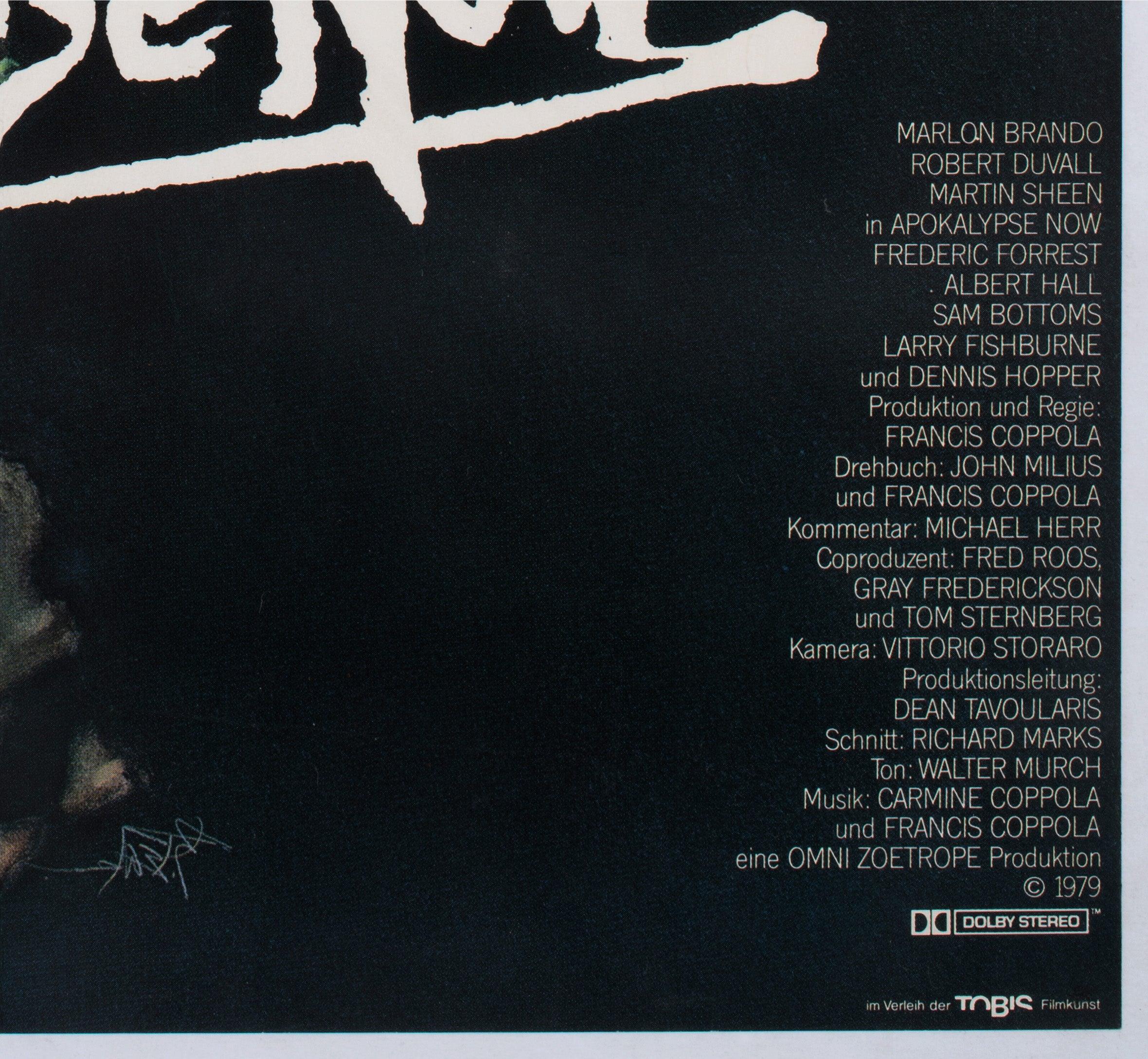 Apocalypse Now 1979 German A1 Style C Film Poster, Bob Peak For Sale 3