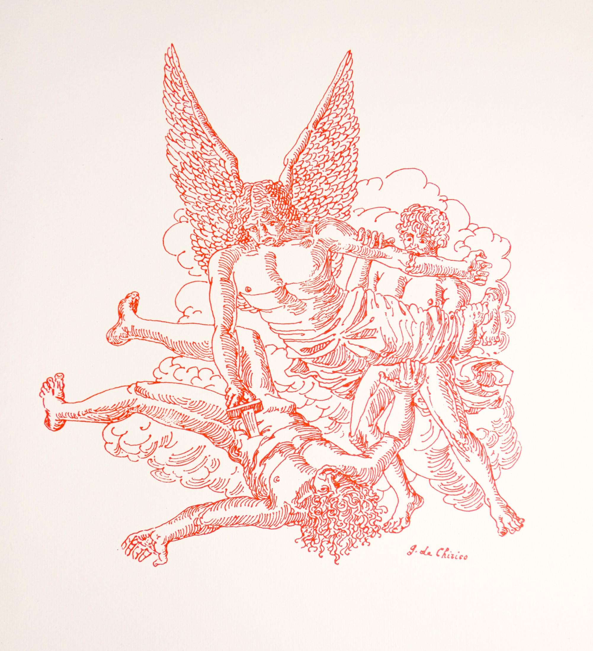 Cuir Apocalypse of S. John with 22 Drawings de Giorgio De Chirico, Autographié en vente