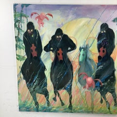 Apocalyptic Oil on Canvas, 48x48, “Back on the Horse” Tim Hoyt, 2014