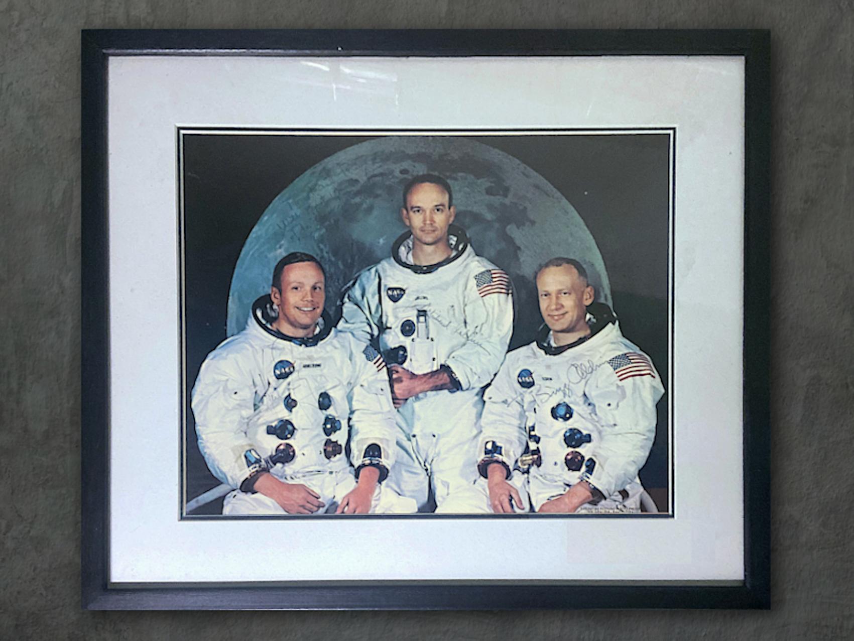 Apollo 11 Crew, signierte Fotografie (Papier)