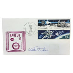Vintage Apollo 16 Charlie Duke Signed Recovery Postal Cover