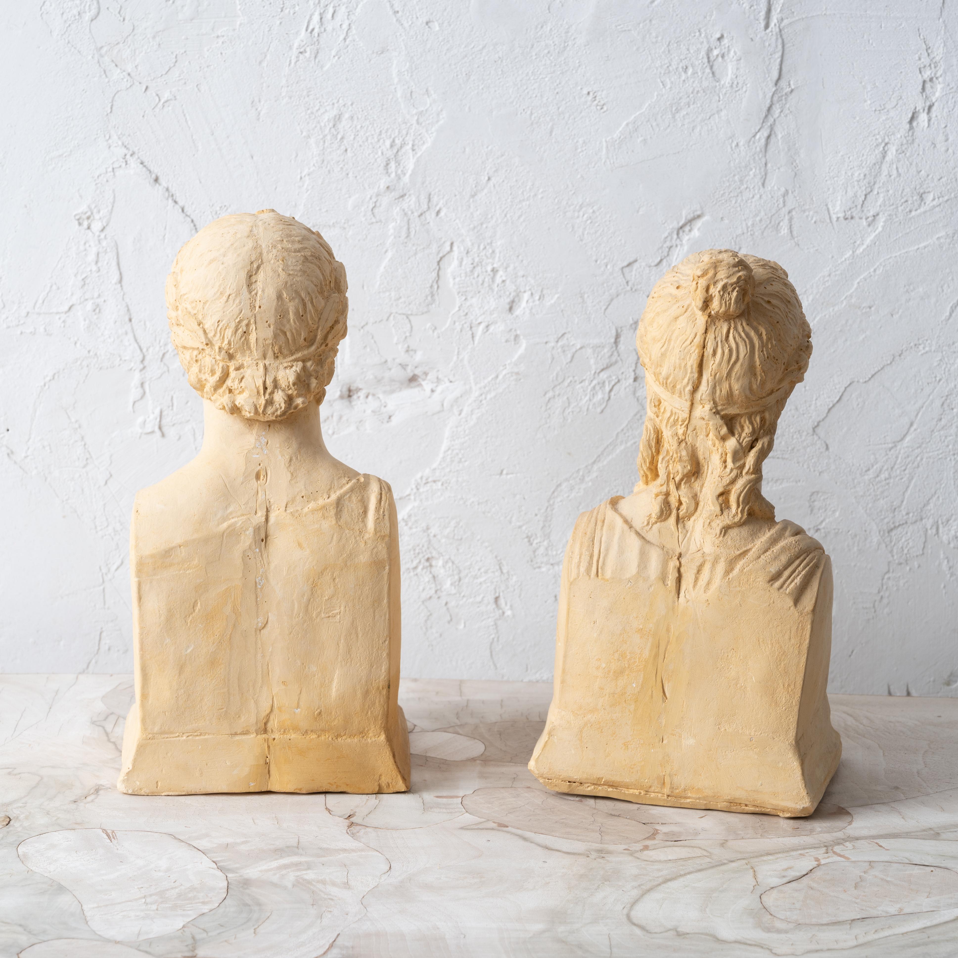 Busti in gesso di Apollo e Diana in vendita 2