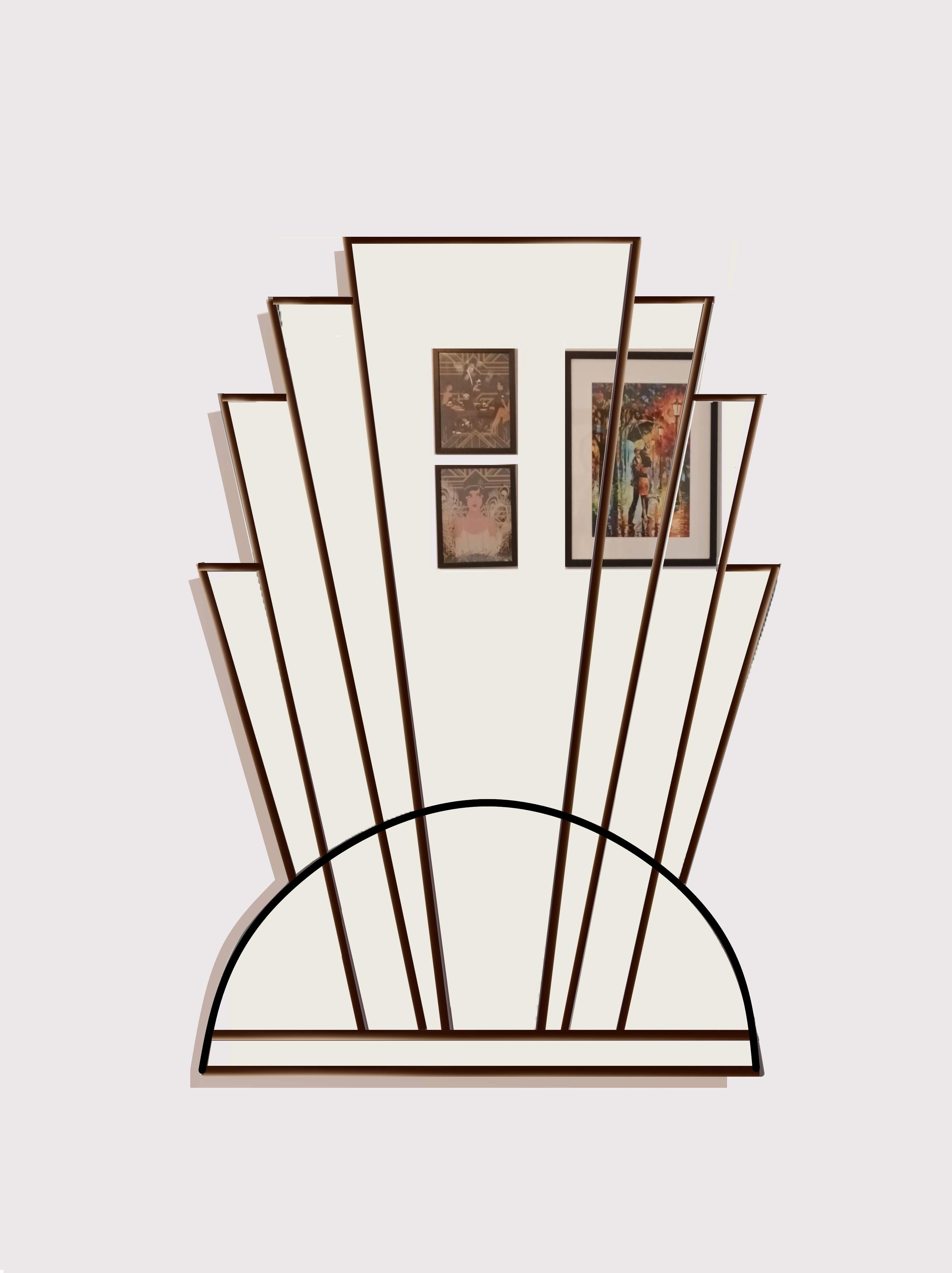 Cette annonce est pour Apollo en noir  - Voir les autres annonces pour d'autres couleurs
Tous nos miroirs sont fabriqués à la main sur commande au Royaume-Uni.

Faites briller votre espace avec le miroir mural Apollo Art Deco. Avec son design épuré