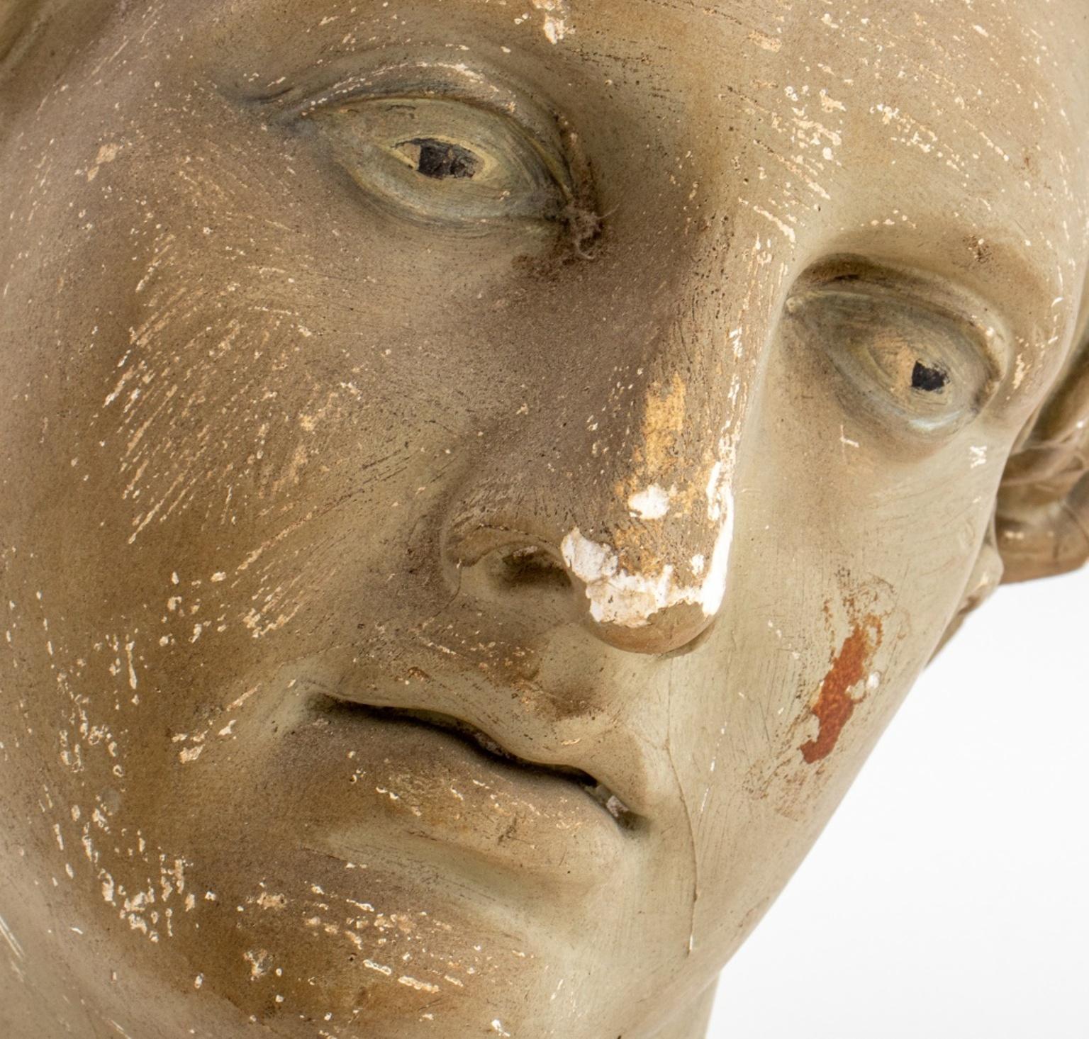 Apollo Belvedere Grand Tour Style Paster Bust In Good Condition In Astoria, NY