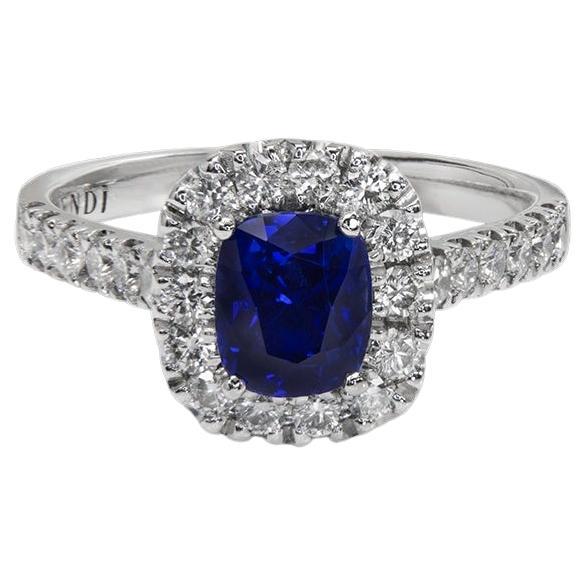 Apollo Blue Sapphire Ring – 1.19ct Untreated Ceylon Royal Blue Sapphire