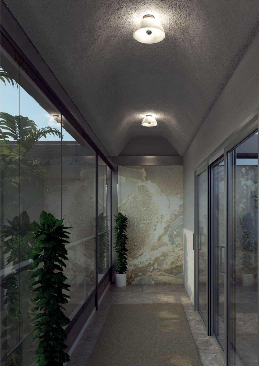 Apollo Bronze Ceiling Lamp by Alabastro Italiano In New Condition For Sale In Geneve, CH