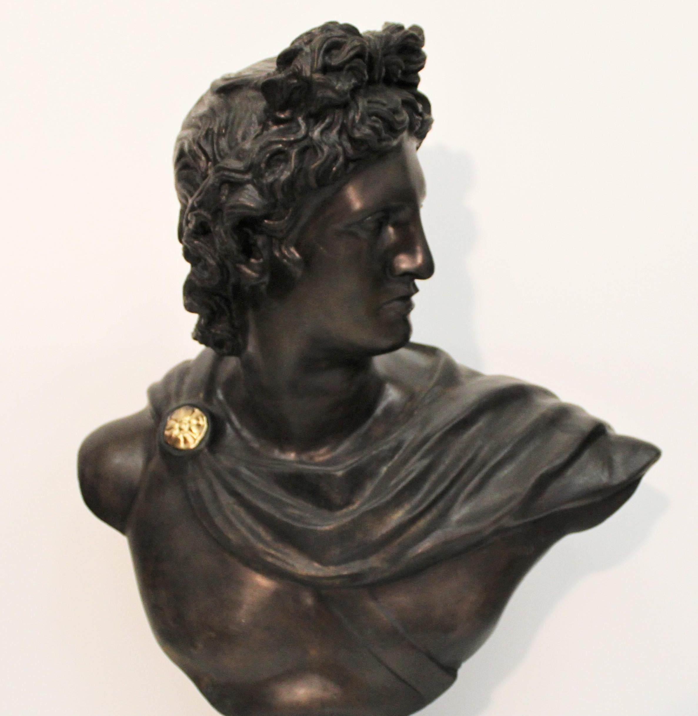 20th Century Apollo Bronze Sculpture