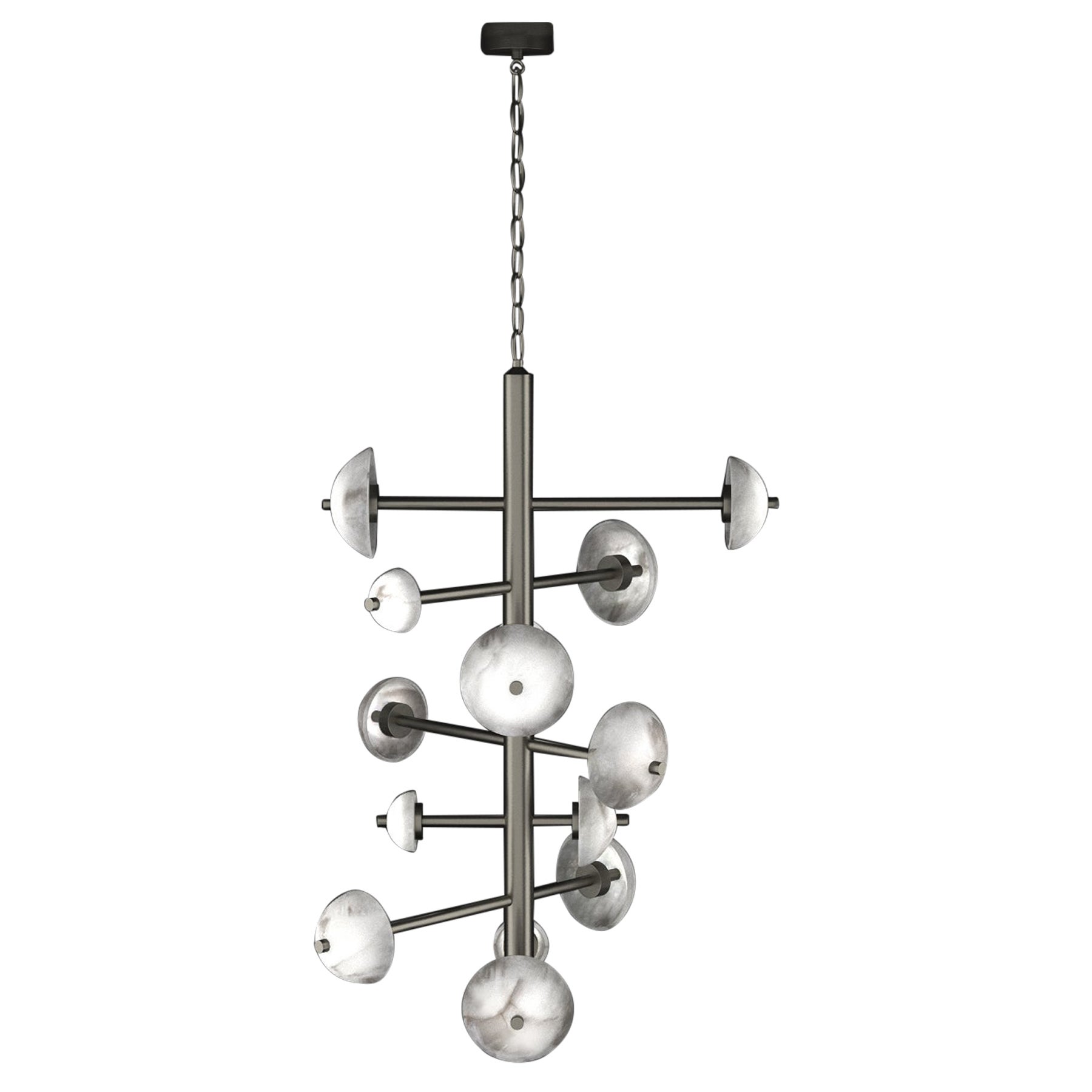 Lustre Apollo en métal noir brossé par Apollo Italiano
