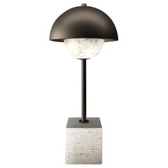 Lámpara de sobremesa Apollo de metal bruñido by Alabastro Italiano