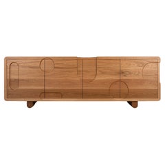 Apollo Cabinet - Hand carved from Solid White Oak