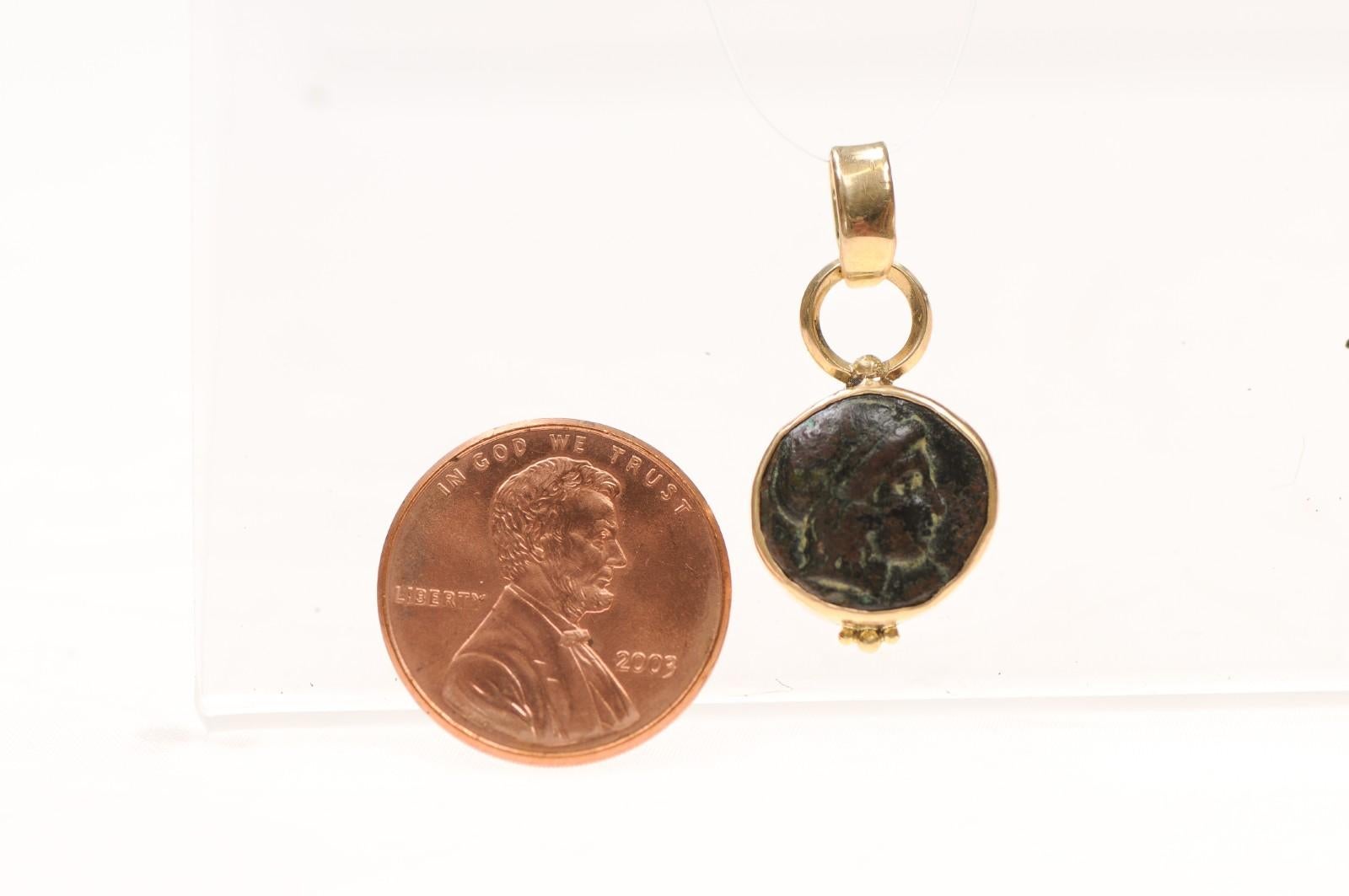 Apollo [Münze]-Anhänger aus 18K Gold (nur Anhänger) im Zustand „Hervorragend“ im Angebot in Atlanta, GA