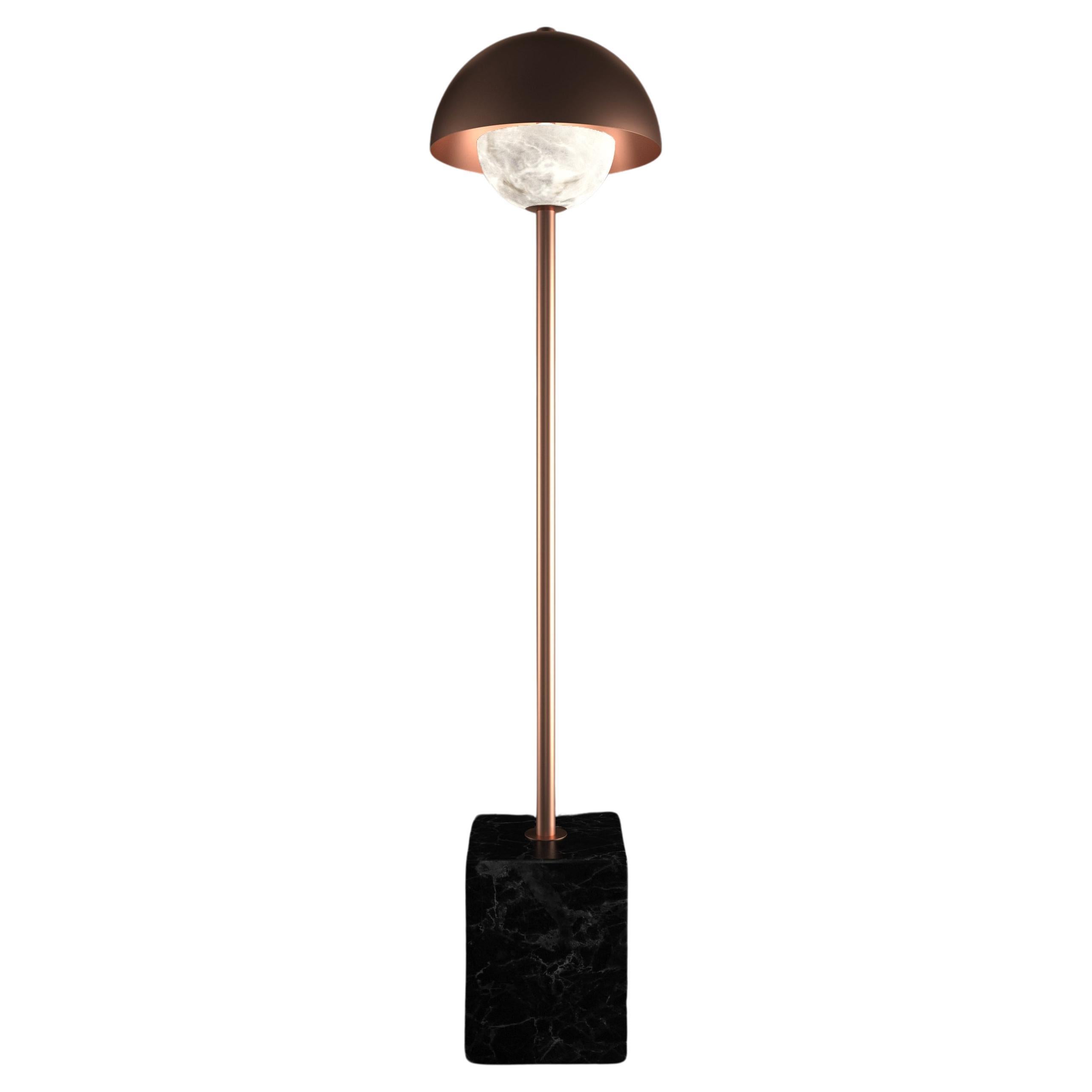Apollo Copper Floor Lamp by Alabastro Italiano For Sale