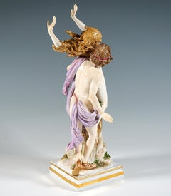 'Apollo & Daphne', Large Meissen Porcelain Figurine Group By G. Juechtzer C 1860