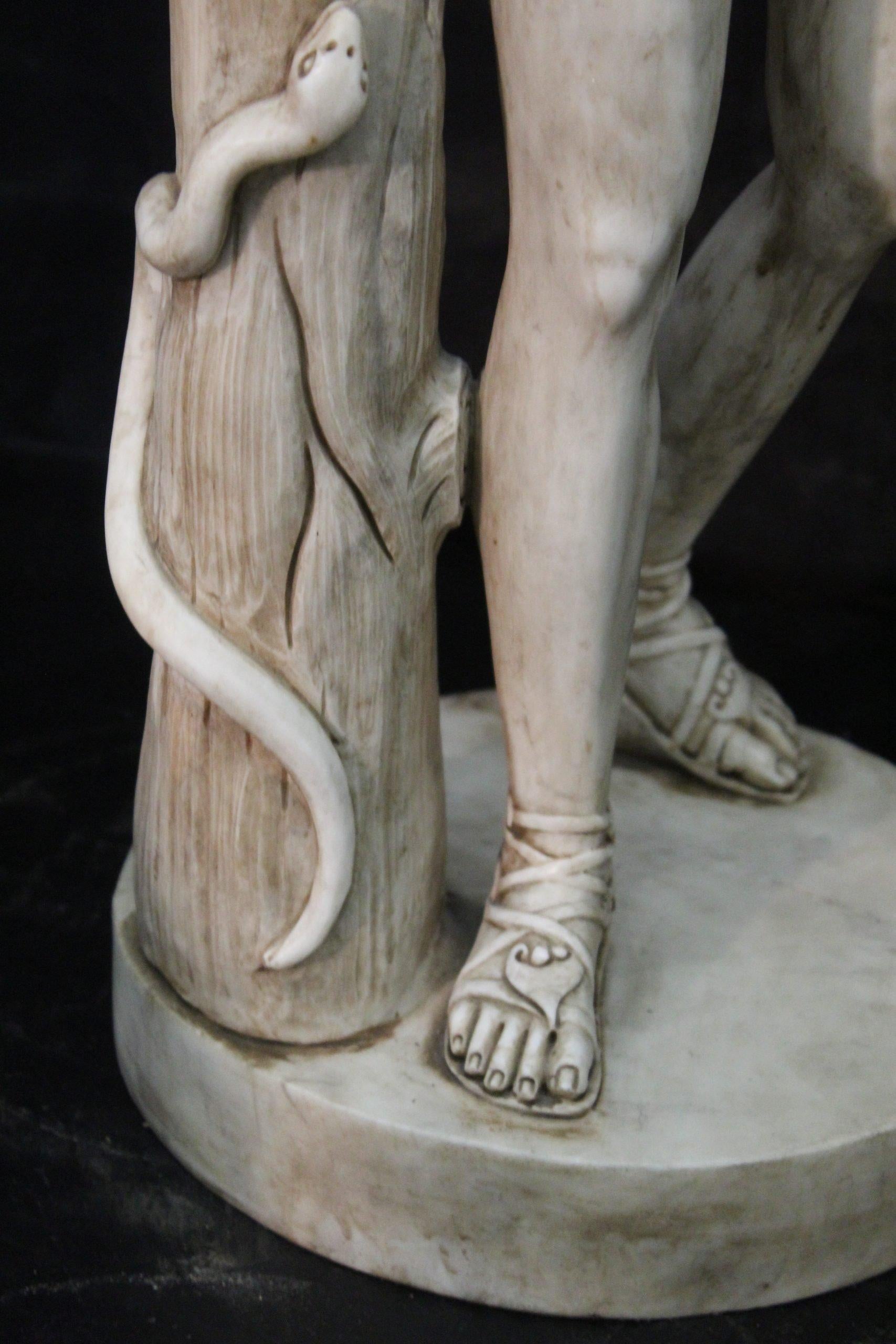 Scultura in marmo bianco di Apollo Belvedere, copia romana di epoca ellenistica, realizzata nel XX secolo. ULTERIORI FOTO, INFORMAZIONI SUL LOTTO E INFORMAZIONI SULLA SPEDIZIONE POSSONO ESSERE RICHIESTE INVIANDO UN'EMAIL
Spese di spedizione