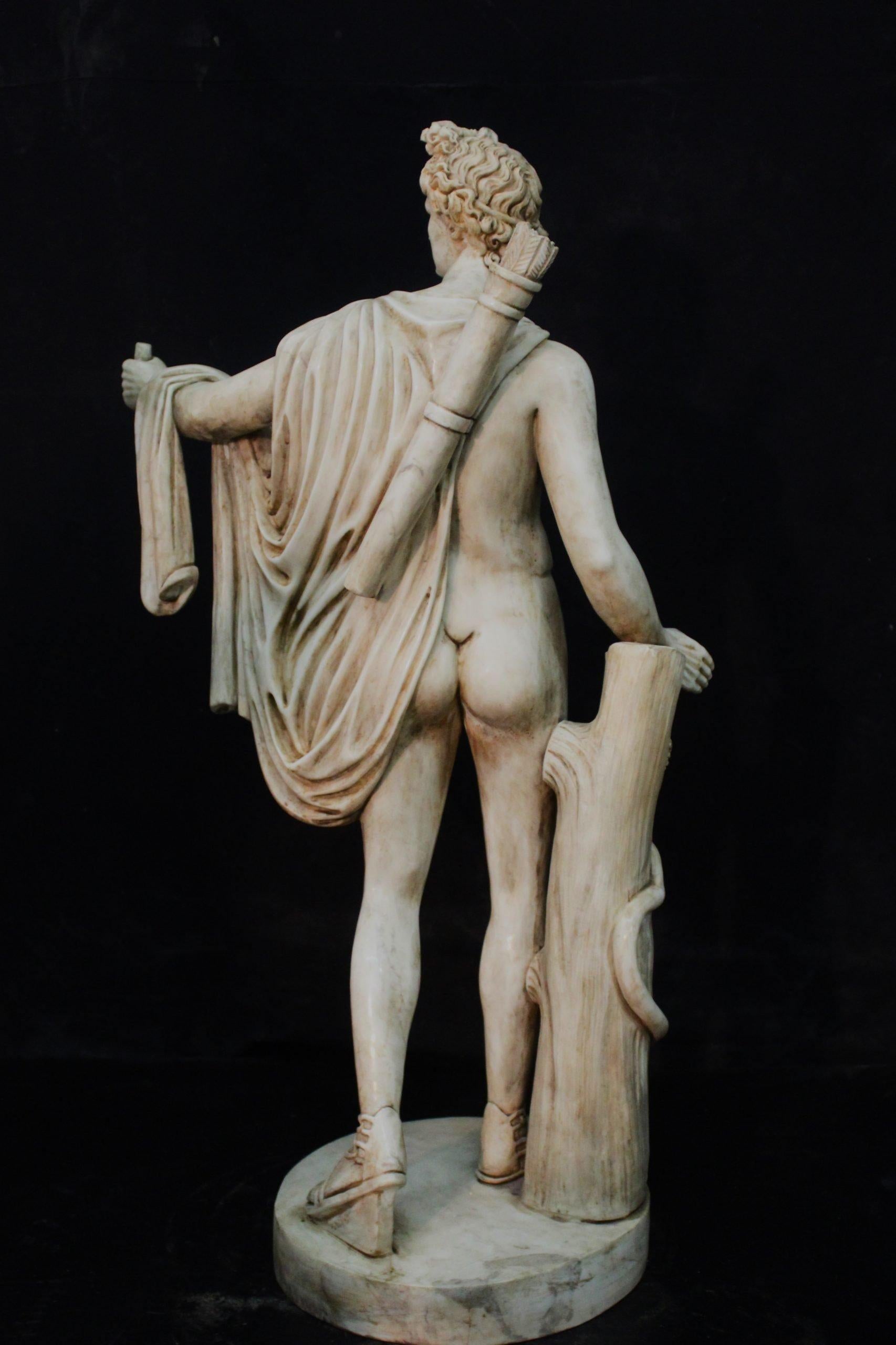Apollo del Belvedere in marmo In condizioni buone in vendita a Rome, IT