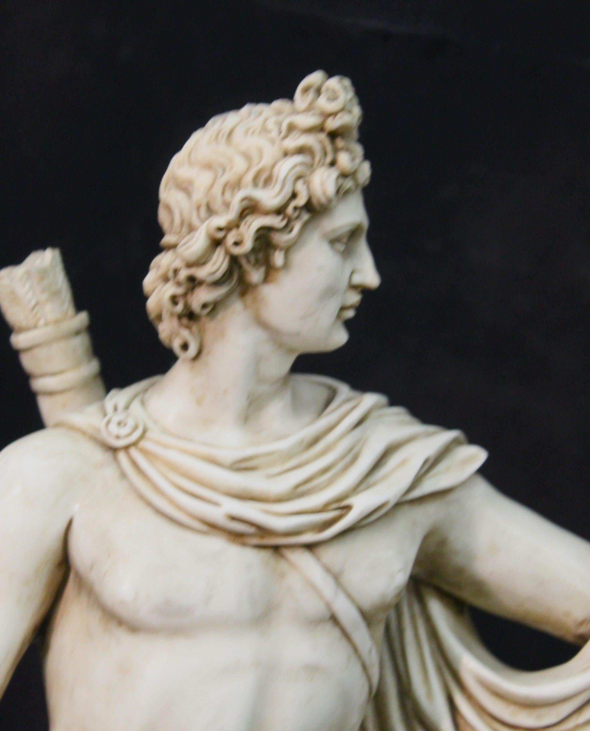 Apollo del Belvedere in marmo in vendita 1