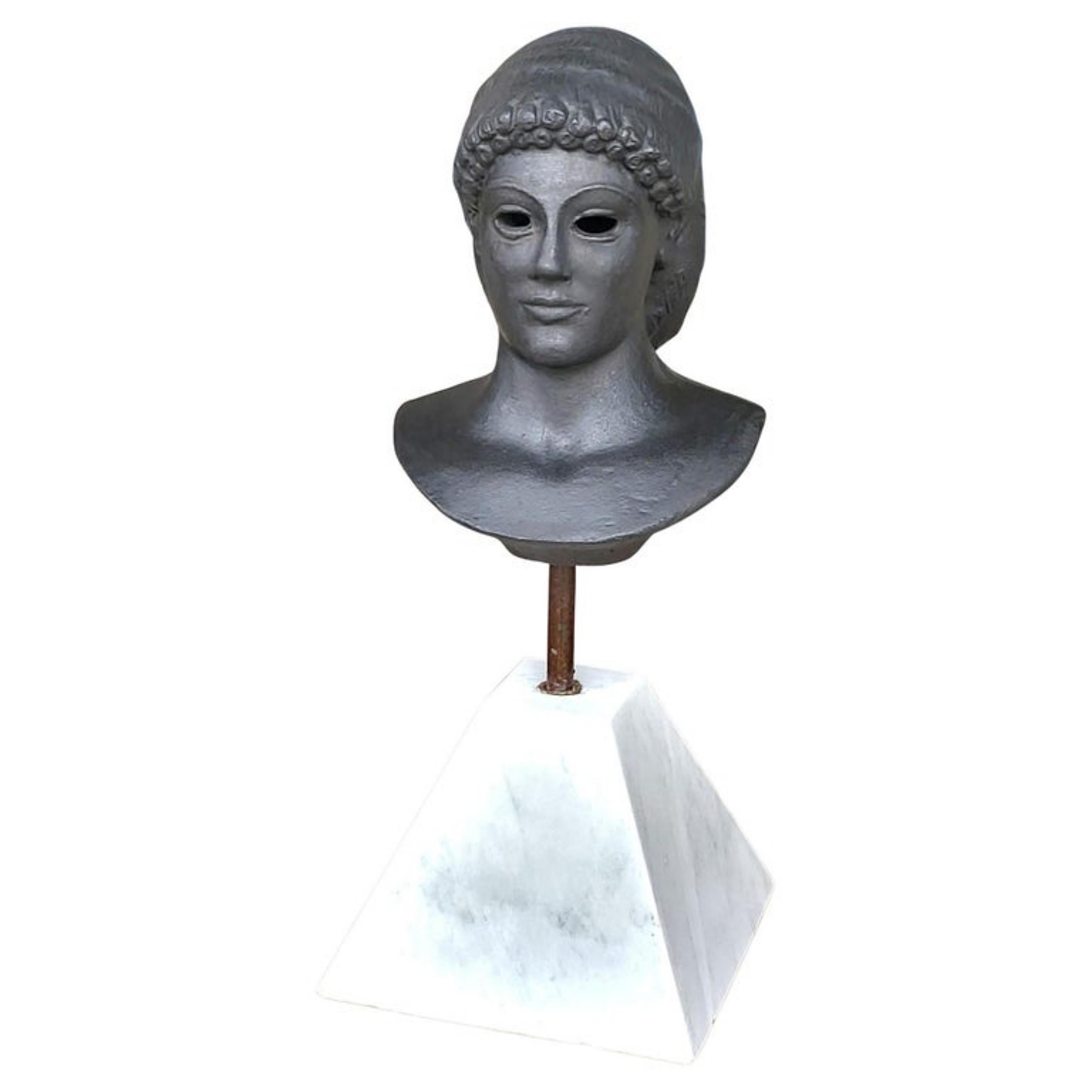 Apollo Di Piombino Del Louvre, Busto in terracotta, inizio XX secolo In condizioni buone in vendita a Madrid, ES