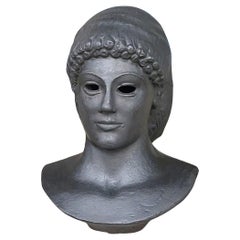 Apollo Di Piombino Del Louvre, Bust in Terracotta, Early 20th Century