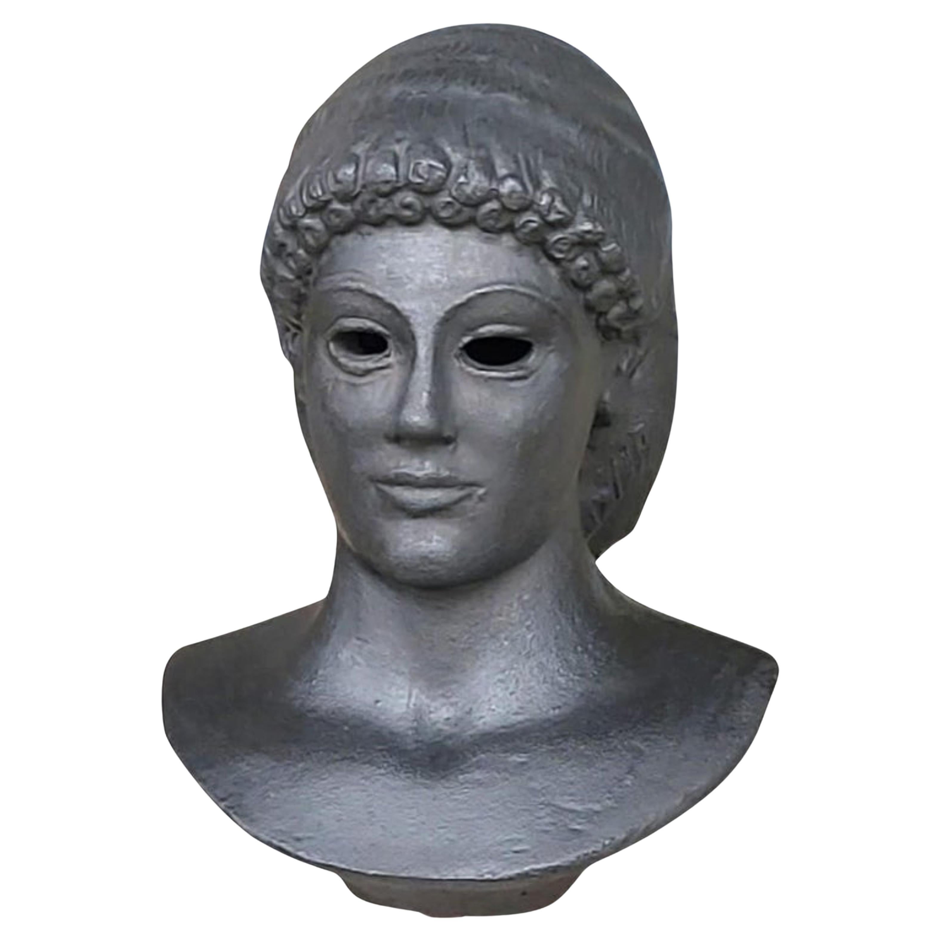 Apolo de Piombino del Louvre, busto en terracota, principios del siglo XX