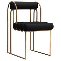 Apollo Dining Chair, Black and Bronze by Bohinc Studio Duplex Exclusive