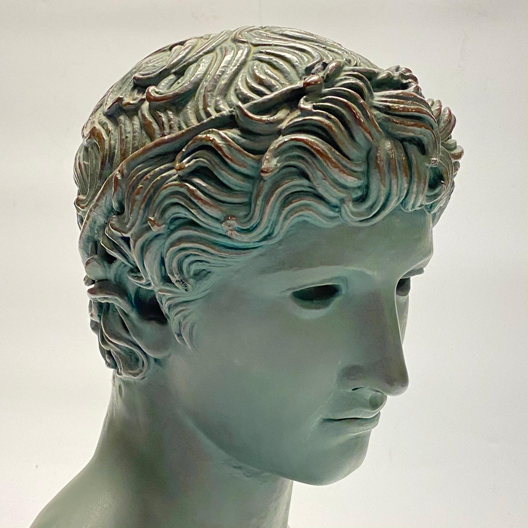 Apollo Faux Bronze Museum Replica Bust by Alva Studio 3