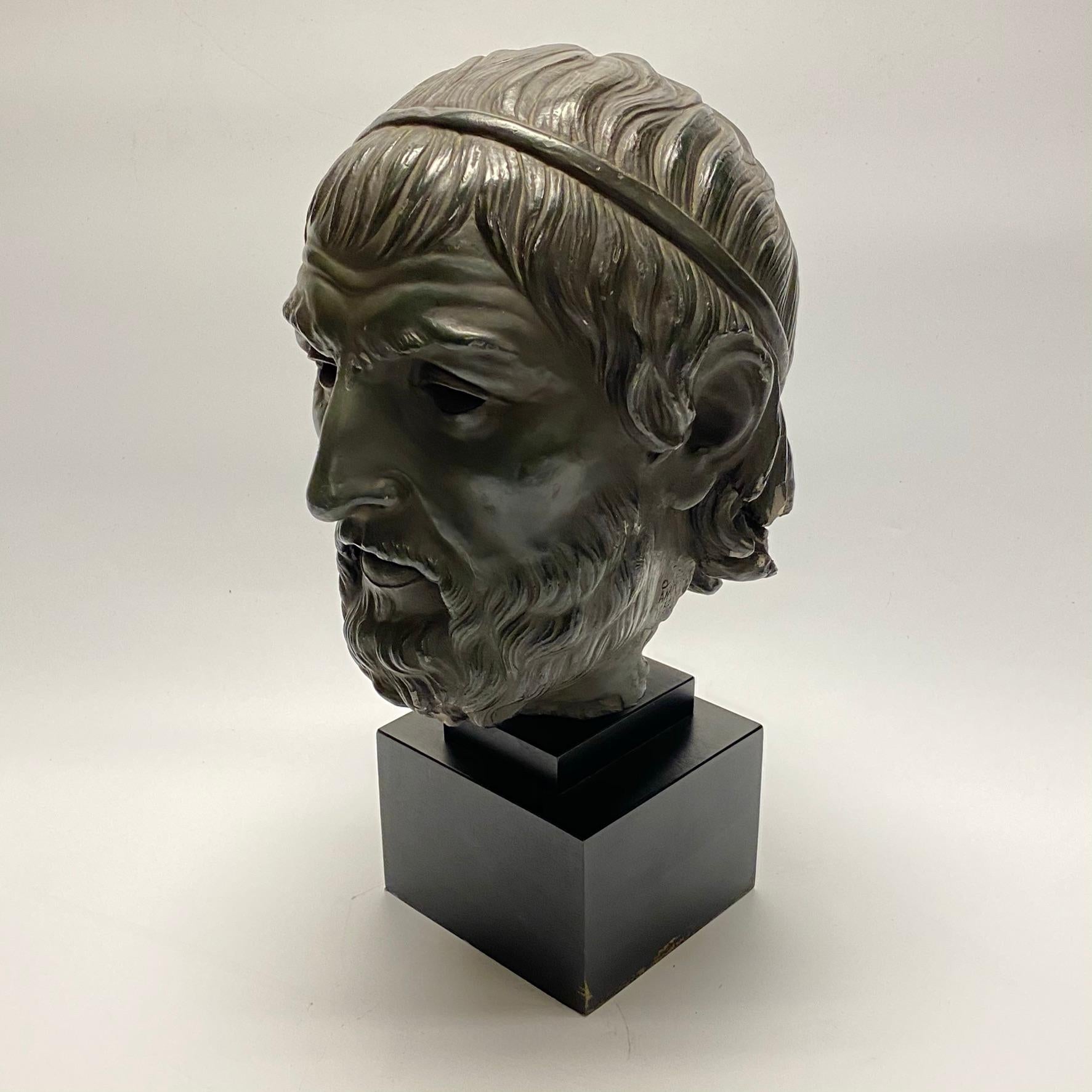 Apollo Faux Bronze Museum Replica Bust by Alva Studio 4