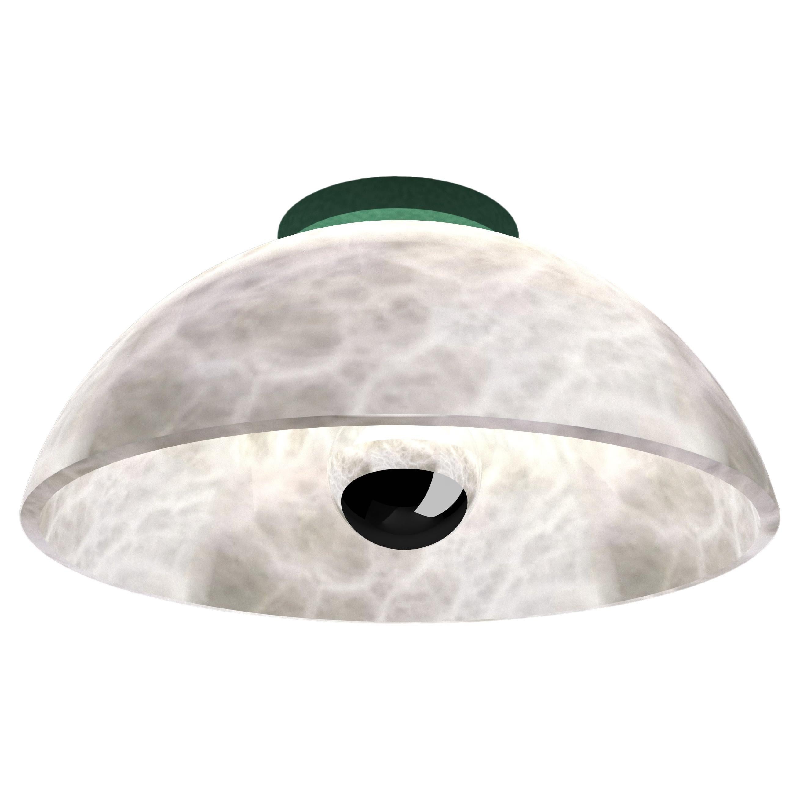 Apollo Freedom Green Metal Ceiling Lamp by Alabastro Italiano For Sale