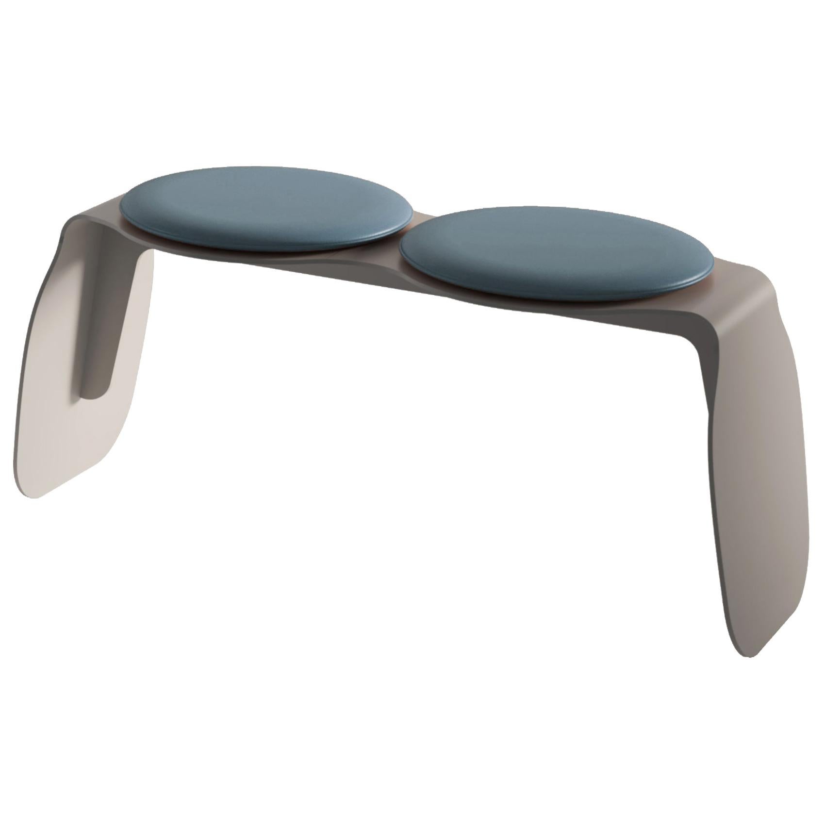 Apollo II Contemporary Bench in Metal and fabric