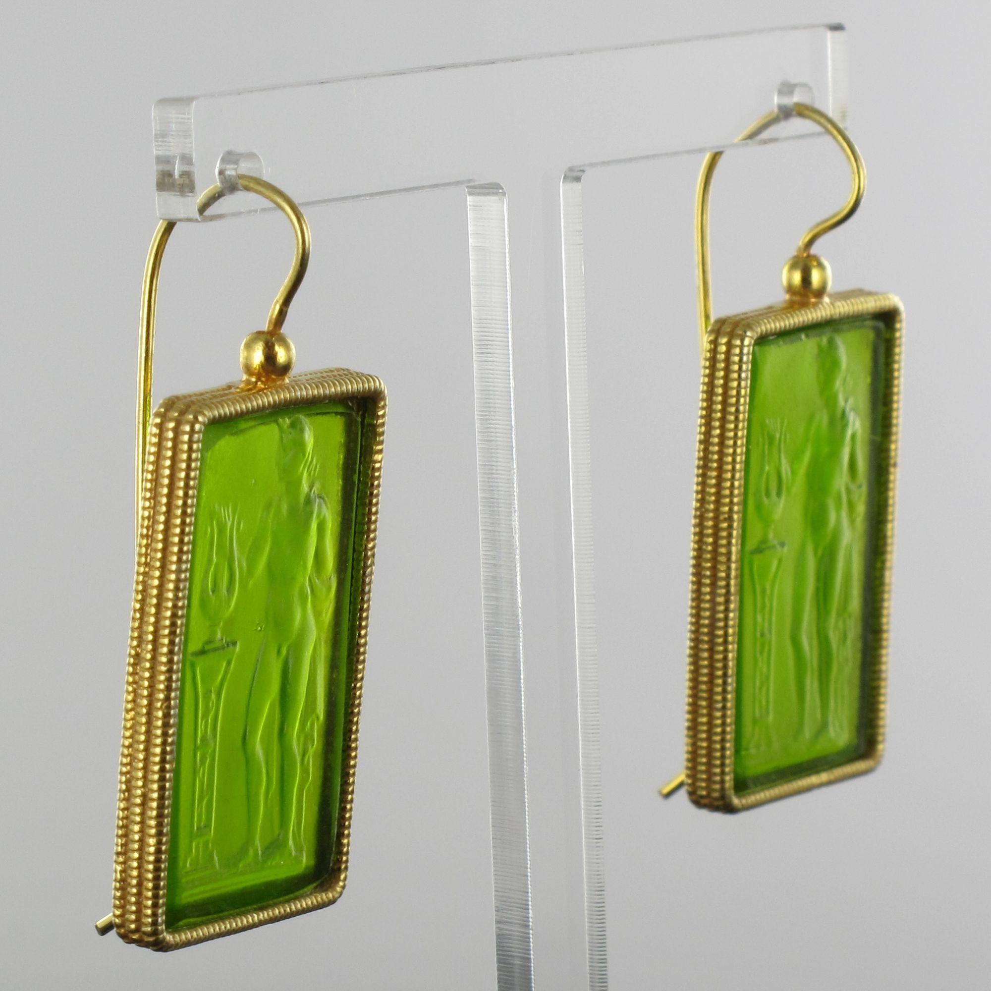 Women's Apollo Intaglio Vermeil Drop Earrings