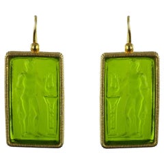 Apollo Intaglio Vermeil Drop Earrings