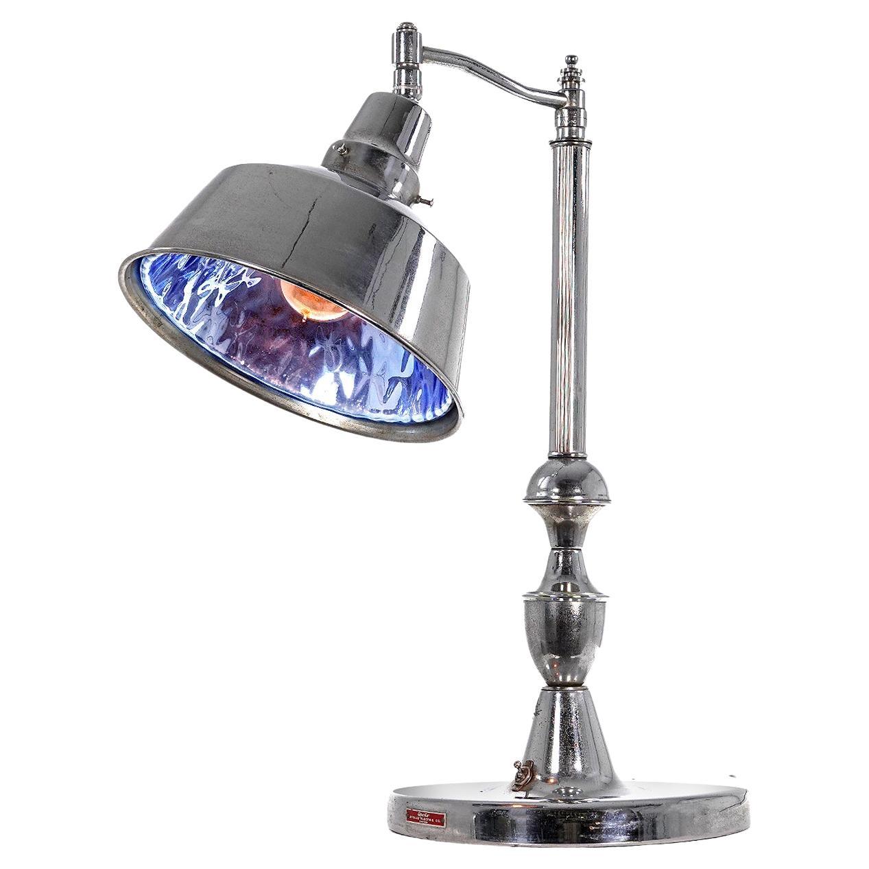 Lampe de comptoir Apollo Jewelers avec réflecteur en verre mercuré matelassé