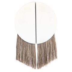 Apollo Mirror Antique Glass and Natural Fiber