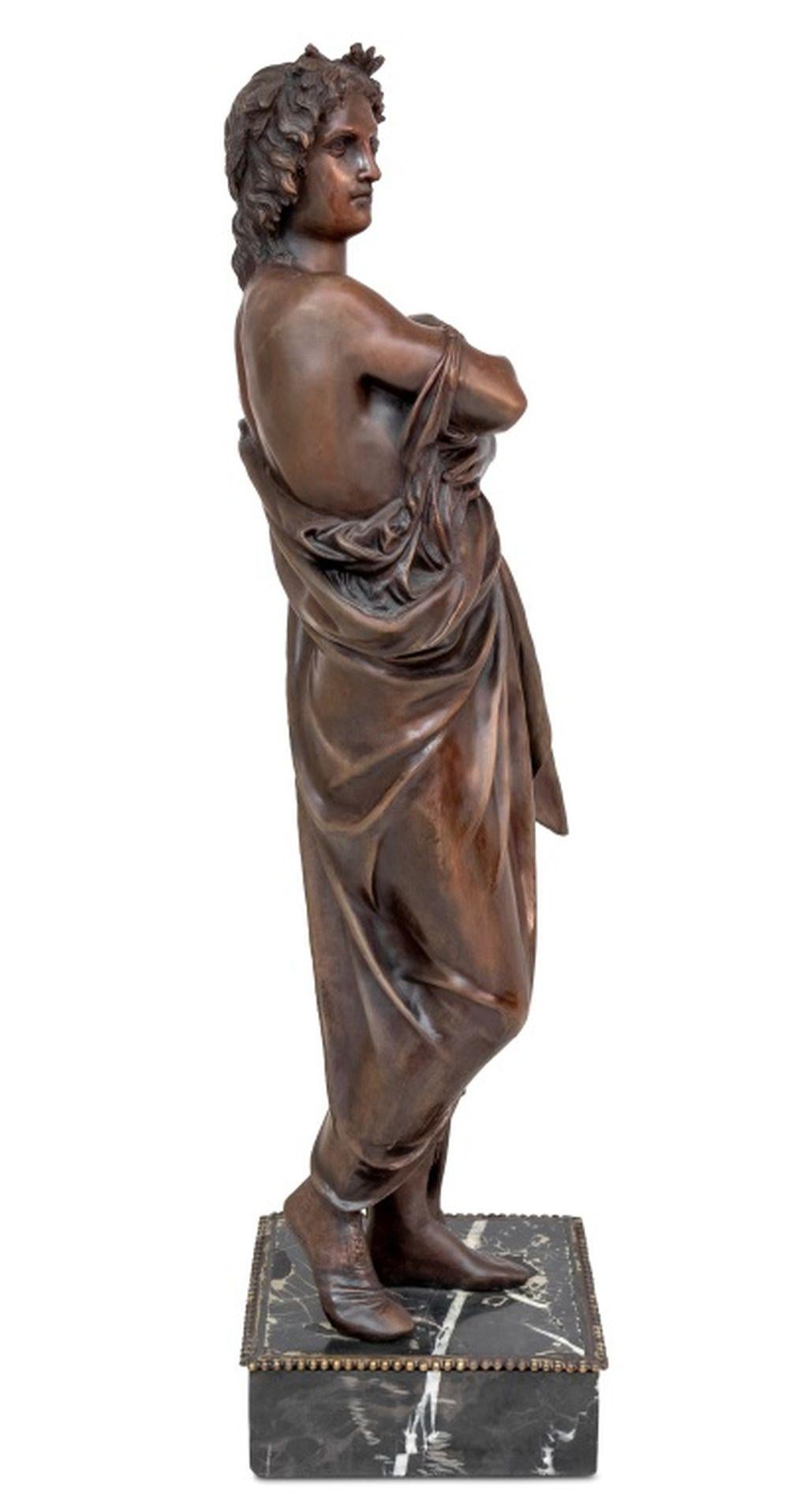 Sculpture en bronze patiné Apollo Bon état - En vente à Astoria, NY