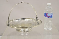 Apollo Sheffield USA Silver Plated Nickel Silver Reticulated Basket w Handle