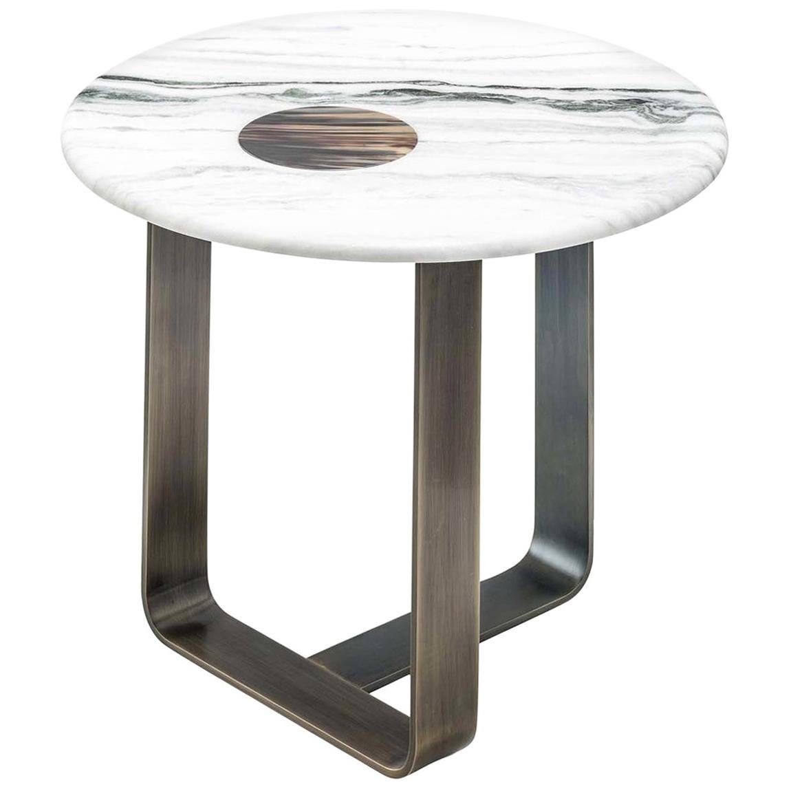 Apollo Side Table in Burnished Metal