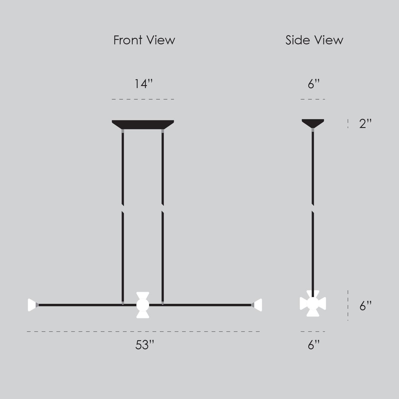 Lustre Apollo six - Luminaire contemporain linéaire noir mat et LED moderne en vente 1