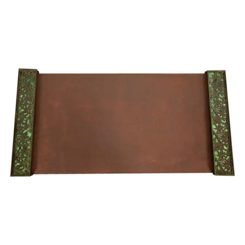 Apollo Studios New York Arts & Crafts Blotter Ends With Leather Desk Blotter