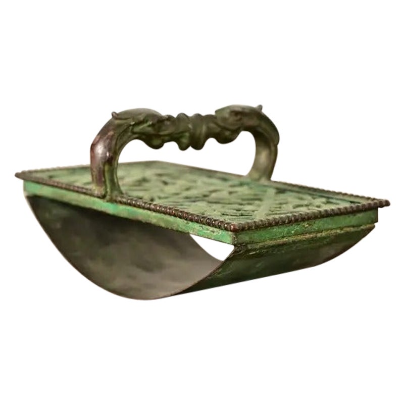 Apollo Studios New York Arts & Crafts Grapevine Pattern Bronze Rocker Blotter For Sale