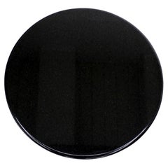 Apollo Woodworking Black Granite Top Heavy Metal Cone Base Cafe Gueridon Table