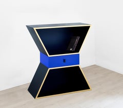 Contemporary Sculptural Cabinet Black Apollon Wood by Chapel Petrassi