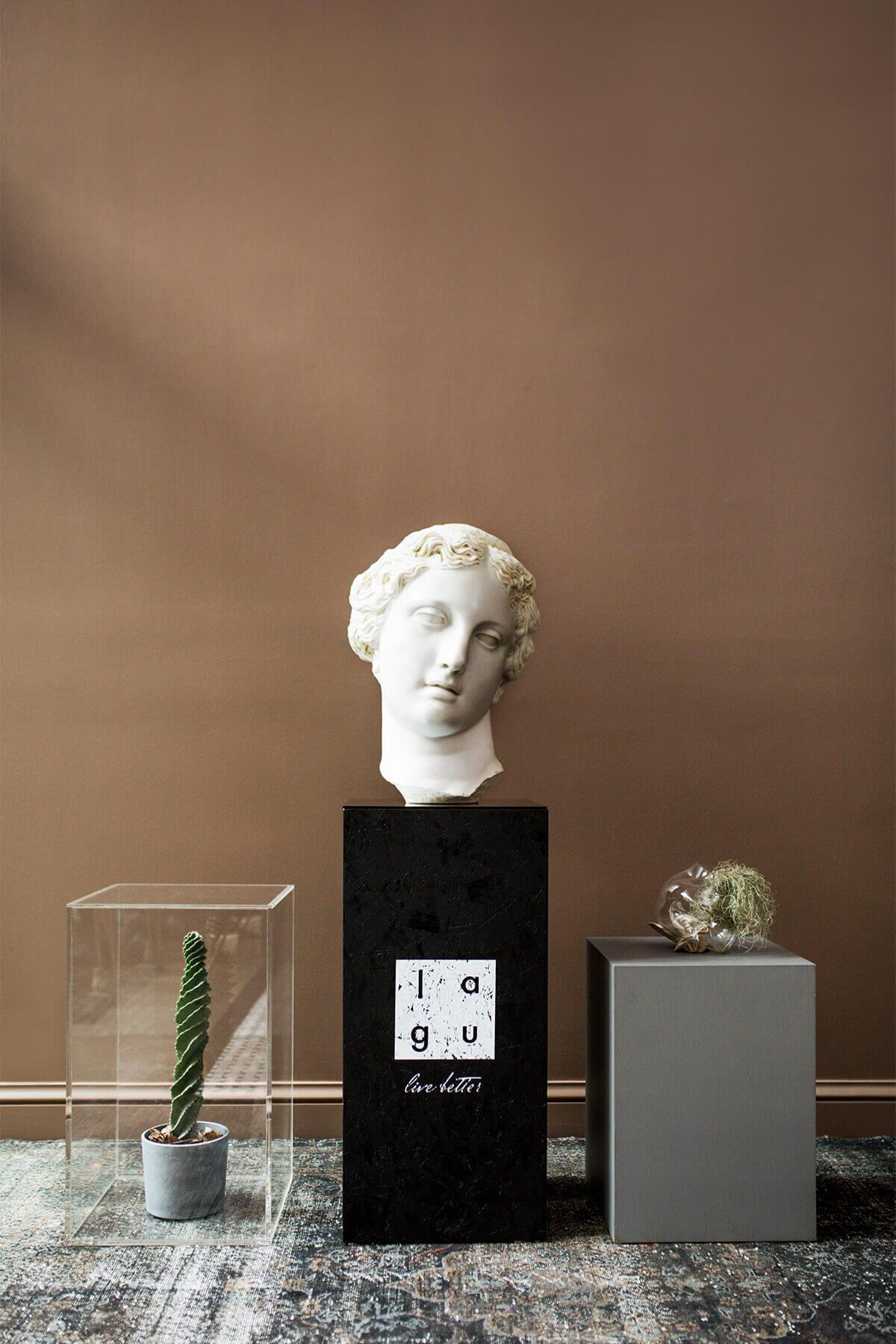Contemporary Apollon Bust Statue Made with Compressed Marble Powder 'Istanbul Museum' For Sale