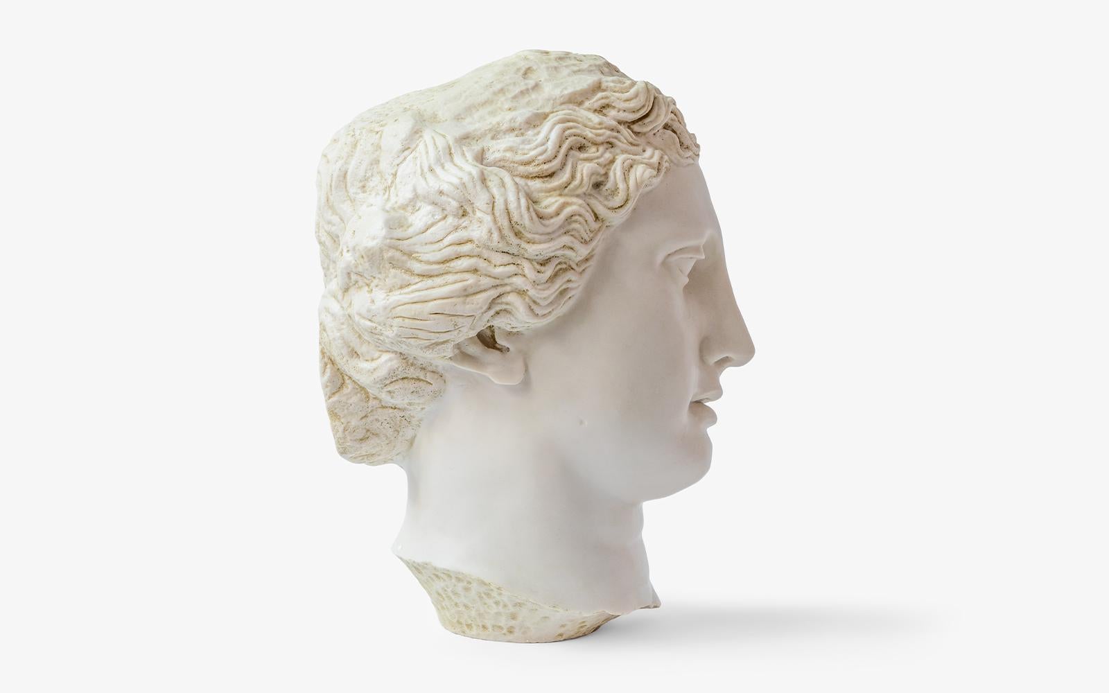 Turkish Apollo Bust Statue Made with Compressed Marble Powder 'Istanbul Museum' For Sale
