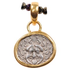 Antique Apollonia Pontika Drachm in Gold Pendant