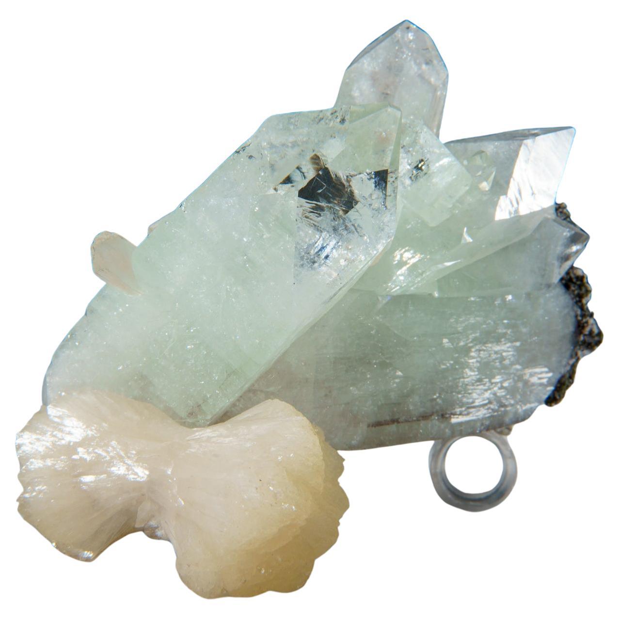 Apophylite and Stilbite from Lonavala Quarry, Pune District, Maharashtra, India For Sale