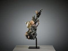 Apophyllite et Stilbite sur Quartz