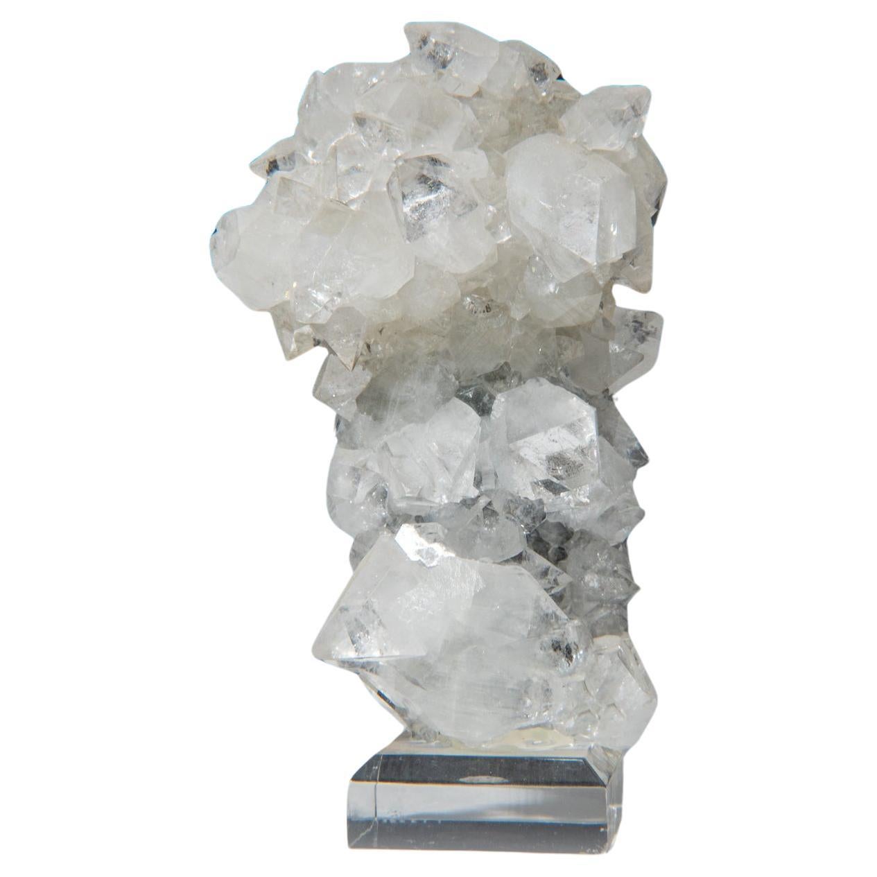 Apophyllite on Calcite Druzy Pseudomorph from Jalgaon, Maharashtra, India For Sale