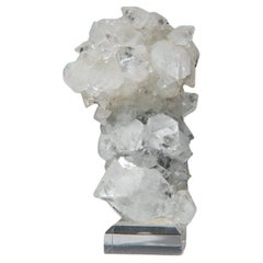 Apophyllit auf Calcite Druzy Pseudomorph aus Jalgaon, Maharashtra, Indien