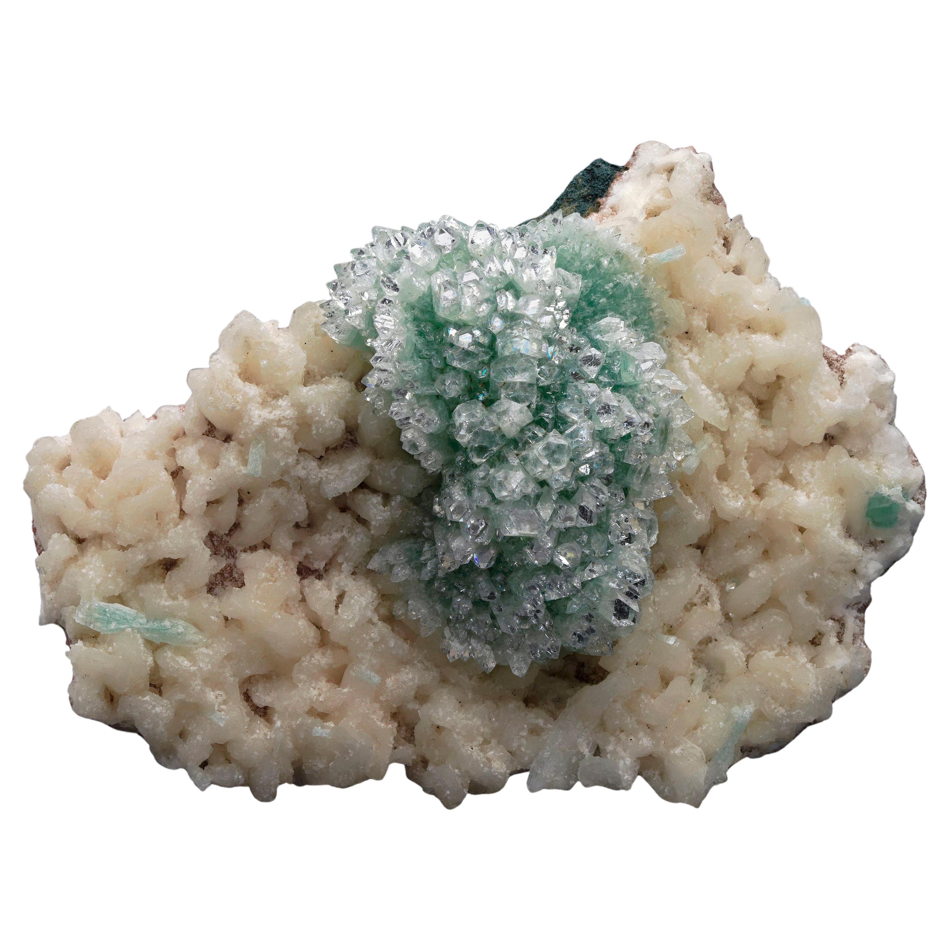 Apophyllite on Stilbite